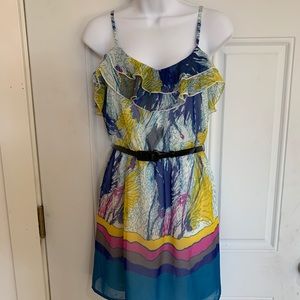 ❤️ BOHO LILY ROSE FLORAL MIDI DRESS M